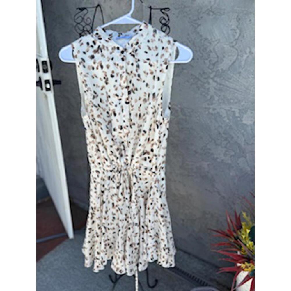 Fate Sun Dress Size S Pretty Tan Cream and Black